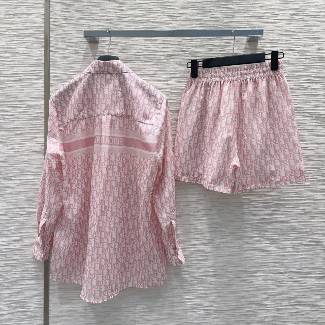 Vintage Embossed Shirt & Shorts Set