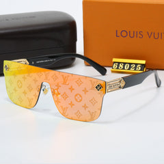 printed large frame lens sunglasses