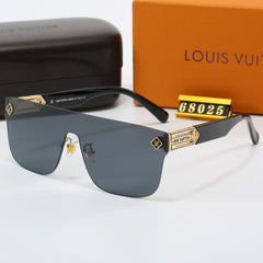 printed large frame lens sunglasses